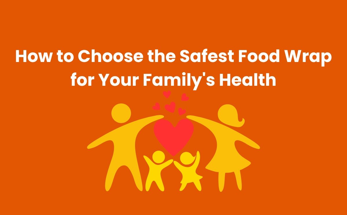 A happy, healthy family enjoying fresh, home-packed meals, symbolizing the benefits of using the safest food wrap for health.